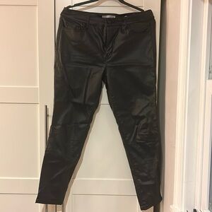 Leather look black pants